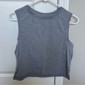 all in motion Gray Sleeveless Crop Tank